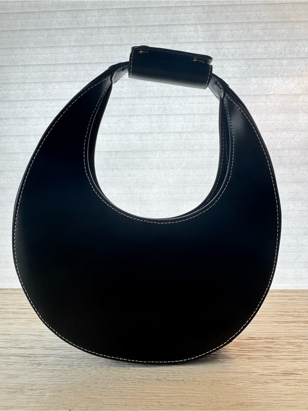Staud Black Leather Mini Moon Bag - Picture 9 of 9